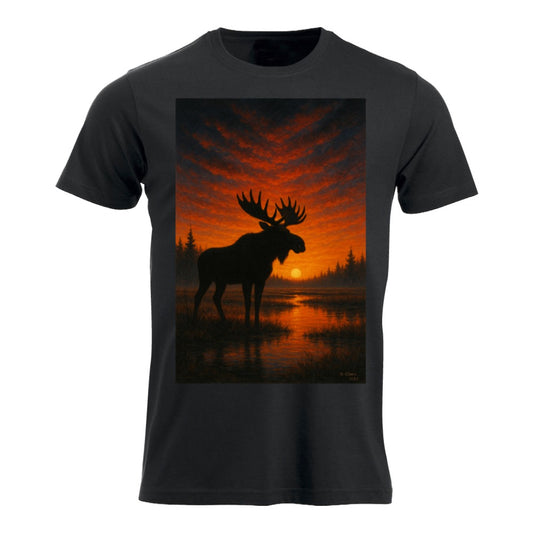 T-skjorte Elg i solnedgang