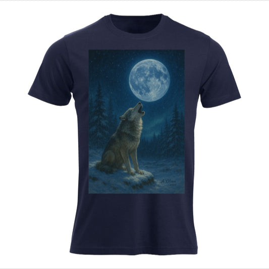 T-skjorte - Ulv i måneskinn