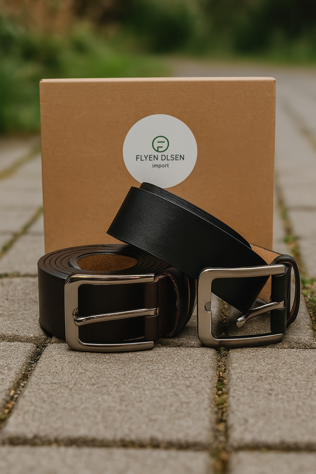 BELTE I LÆR. Størrelse 110-170 cm