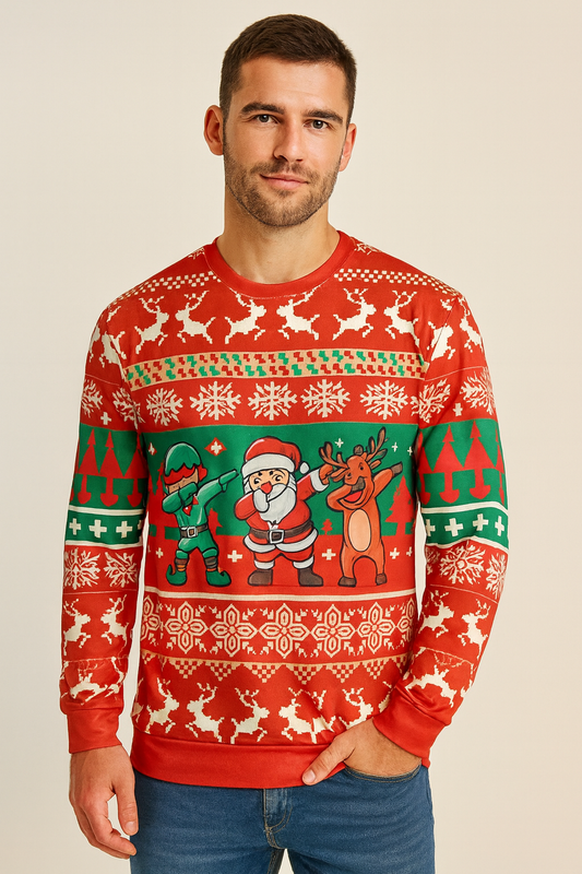Genser med trykket jule motiv